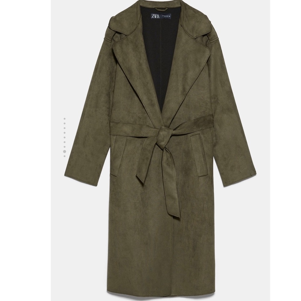 ***SOLD*** ZARA Faux Suede Trench Coat
